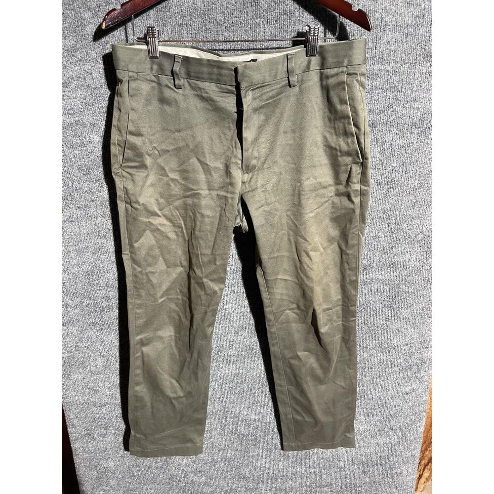 Banana Republic Aiden Chino Pants Mens 33x30 Green Slim Fit Stretch Twill Casual